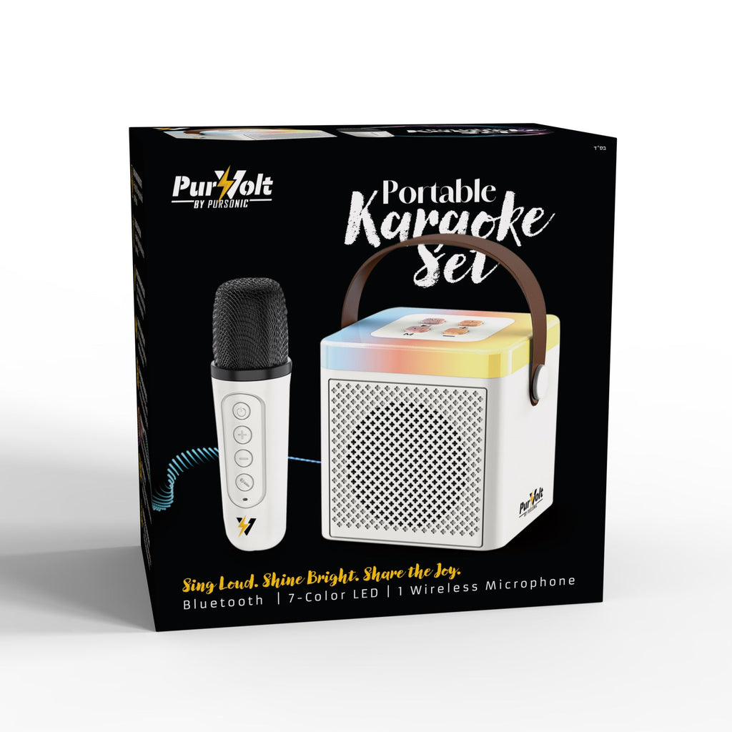 PurVolt Portable Karaoke Set – Sing, Shine & Share the Fun Anywhere!